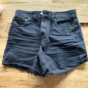 Madewell black denim shorts
